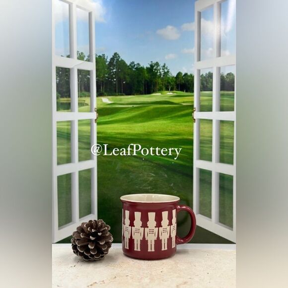 Nutcracker Burgundy/Beige Ceramic 18oz Mug - Picture 2 of 10